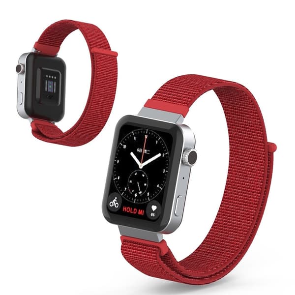 Xiaomi Mi Watch Premium Edition nylon vævet Urrem - Rød Red