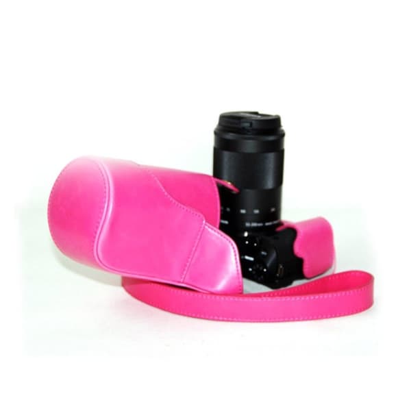 Canon EOS M3 beskyttende læder etui - Rose Pink