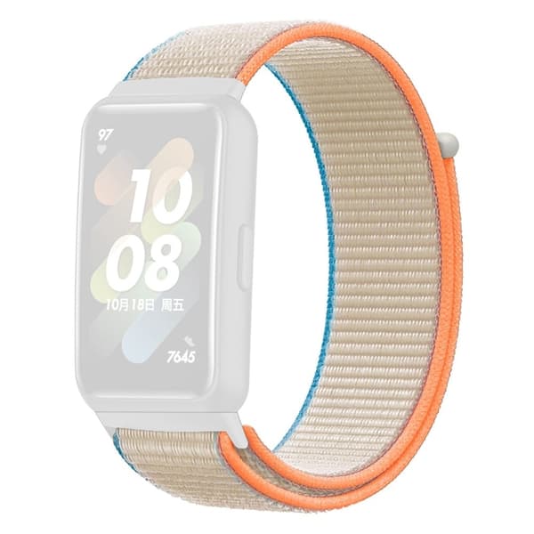 Huawei Band 7 urrem i nylon - Mælkehvid White