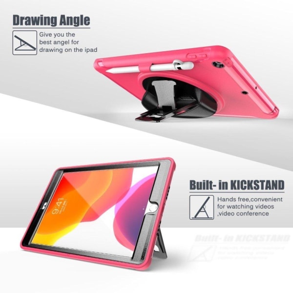 iPad 10.2 (2019) 360 swivel durable case - Rose Rosa