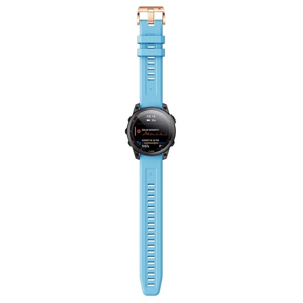 Klockarmband i silikon för Garmin Fenix 7S - Himmelsblå Blå