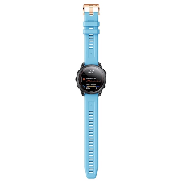 Urrem i silikone til Garmin Fenix 7S - Himmelblå Blue