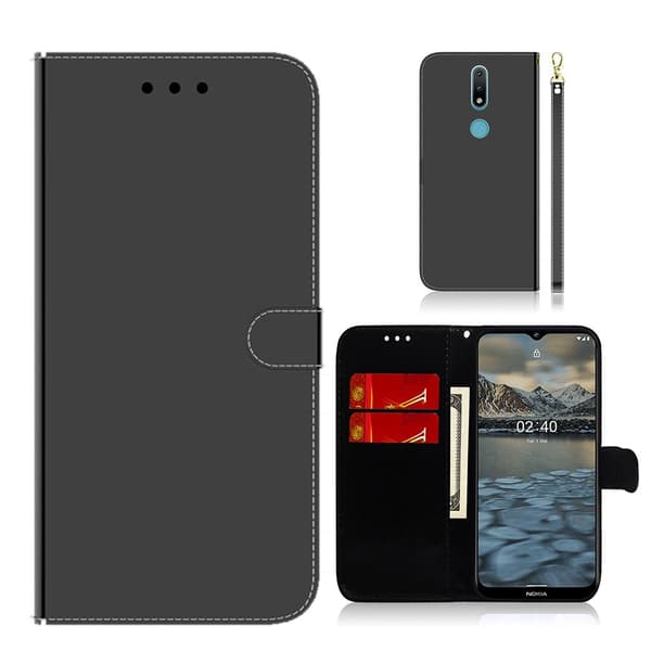 Mirror Nokia 2.4 fodral - Svart Svart