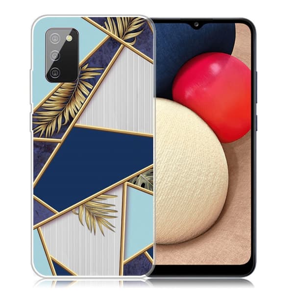 Marble Samsung Galaxy A02s Etui - Fragment of Color and Vine Multicolor
