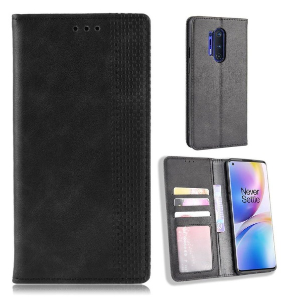 Bofink Vintage OnePlus 8 Pro læder etui - Sort Black