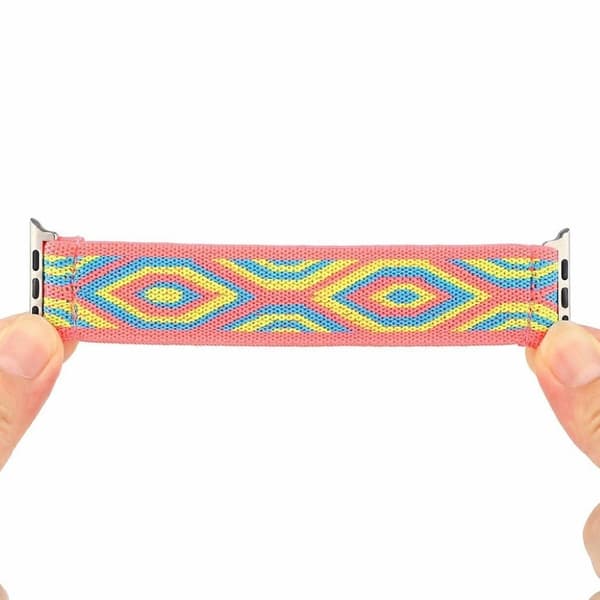 Apple Watch Series 6 / 5 44mm elastisk armbånd - Rose Tribal Diamond Pink