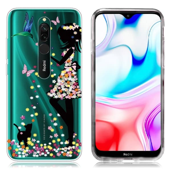 Deco Xiaomi Redmi 8 kotelot - Tyttö Ja Kissa Multicolor