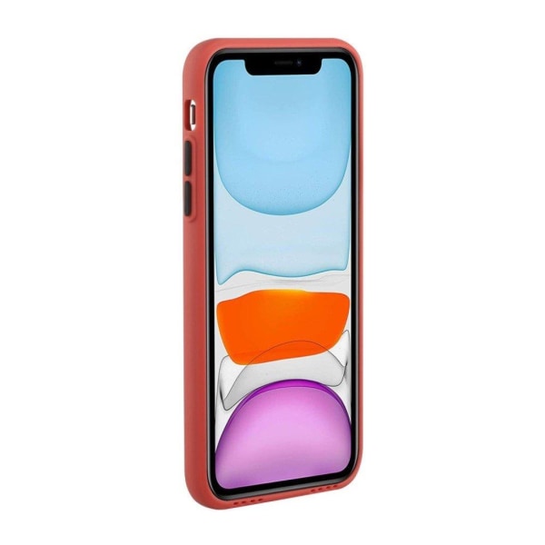 Card Holder Suojakuori For iPhone 12 Pro Max - Coral Red Red