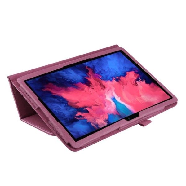 Lenovo Tab P11 litchi-tekstur læderetui - Lilla Purple