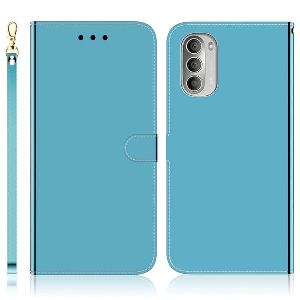 Mirror Motorola Moto G51 5G Flip Etui - Blå Blue