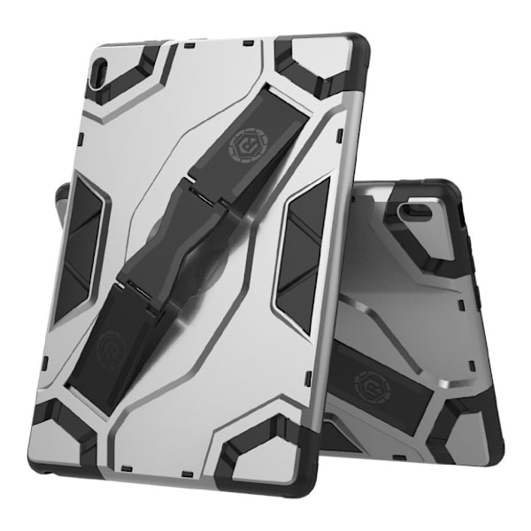 Lenovo Tab E10 stötsäkert fodral i shield-stil - Silver Silvergrå