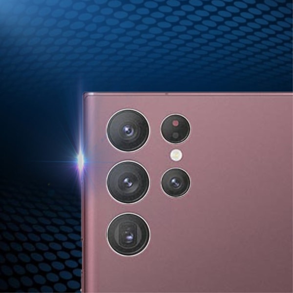 MOCOLO Samsung Galaxy S22 Ultra 9H karkaistu lasi linssin suojus - Läpinäkyvä Transparent
