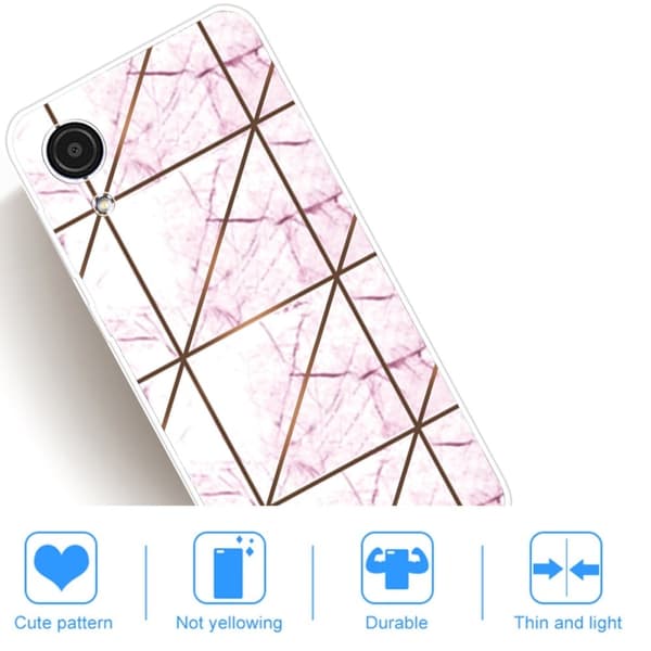 Marble Samsung Galaxy A03 Core Suojakotelo - White In Square Strike Marble Multicolor