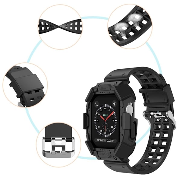 Apple Watch (41mm) viileä kellonhihna ja suojus - Harmaa Silver grey
