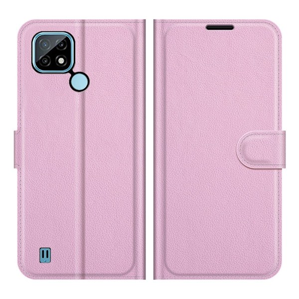 Klassisk Realme C21 flip etui - Pink Pink