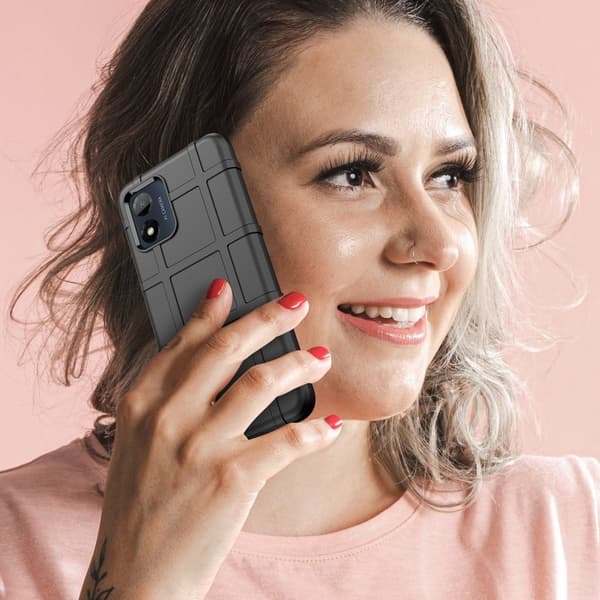 Rugged Shield Etui Motorola Moto E13 - Svart Black
