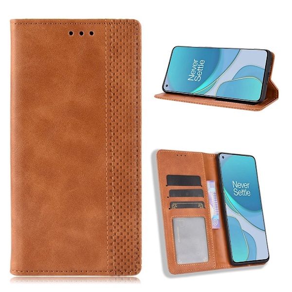Bofink Vintage OnePlus 8T læder etui - brun Brown
