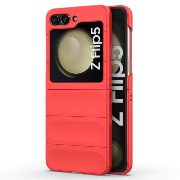 Mjukt greppformat Samsung Galaxy Z Flip5 skal - Röd Röd