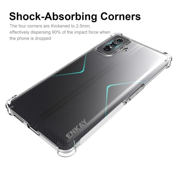 ENKAY klart faldsikkert etui til Xiaomi Poco F4 GT Transparent