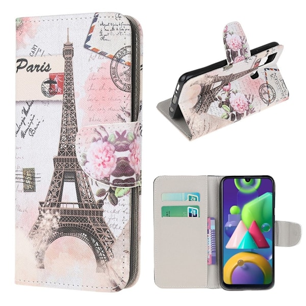 Wonderland Samsung Galaxy M21 kotelot - Eiffel Torni Multicolor