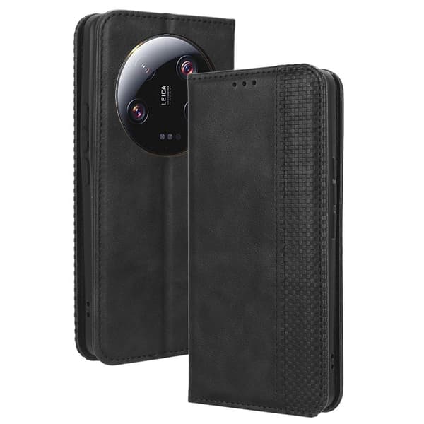 Bofink Vintage Xiaomi 13 Ultra Læder Etui - Sort Black