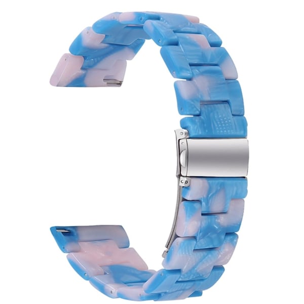 20 mm Huawei Watch GT 2 42 mm / Watch 2 resin-urrem med spænde i rustfrit stål - Blå / Lyserød Blue