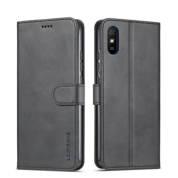 LC.IMEEKE Xiaomi Redmi 9A Flippetui - Svart Black