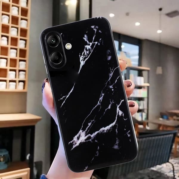 Marble design Samsung Galaxy A06 kotelot - Musta Black