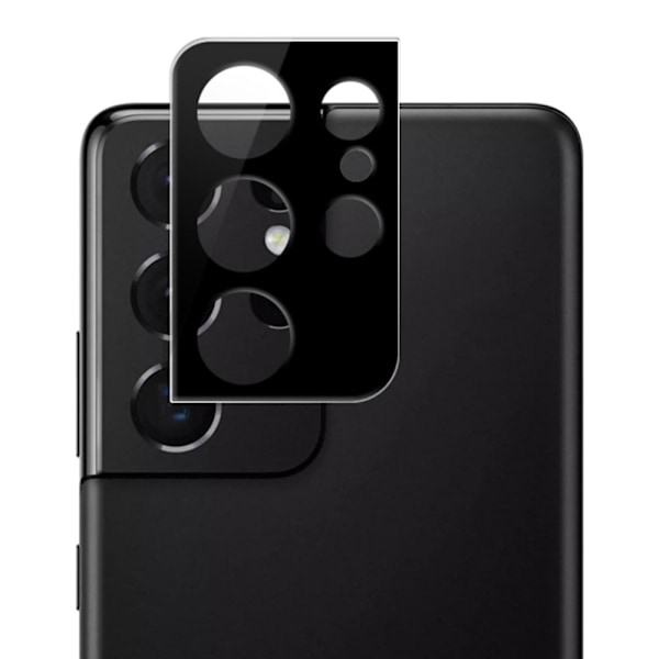 MOCOLO Samsung Galaxy S22 Ultra karkaistua lasia kameran linssin suojus - Musta Transparent