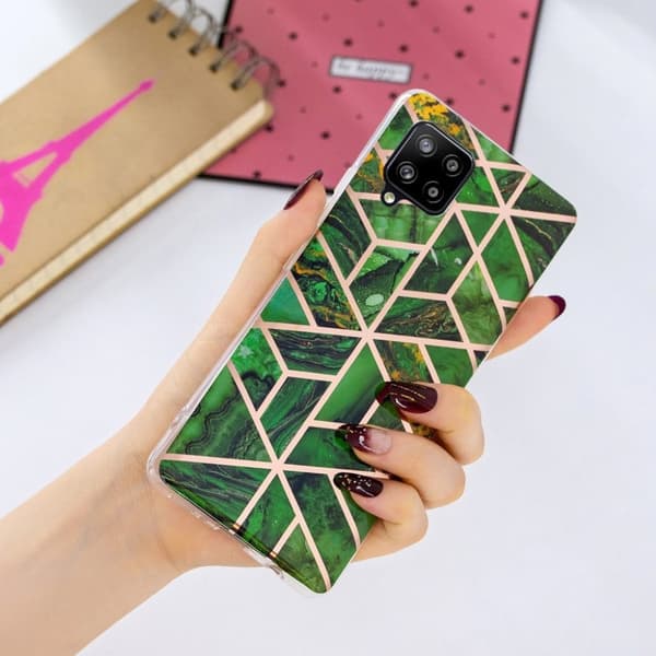 Marble design Samsung Galaxy A42 5G kotelot - Vihreä Green