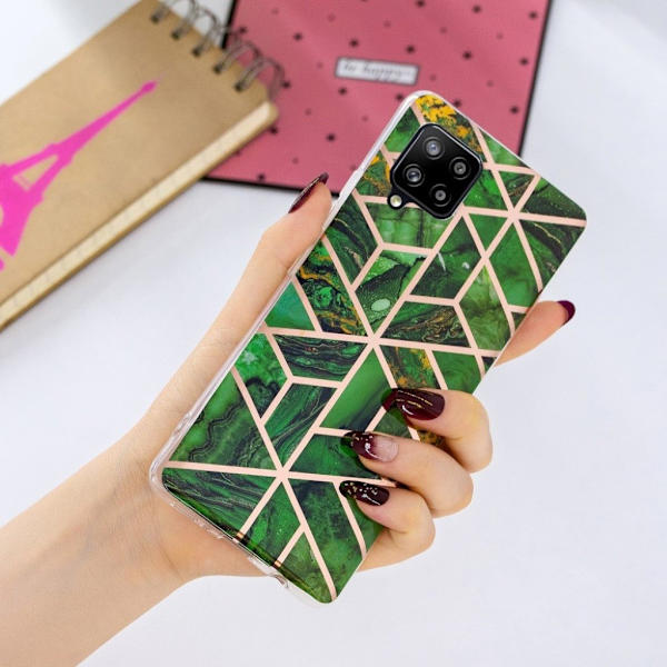 Marble Samsung Galaxy A42 5G etui - grøn Green