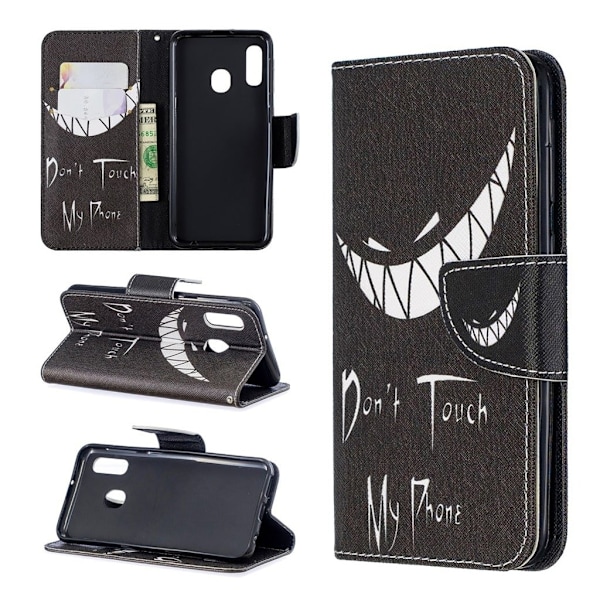 Wonderland Samsung Galaxy A20e etui - Do not Touch My Phone Multicolor