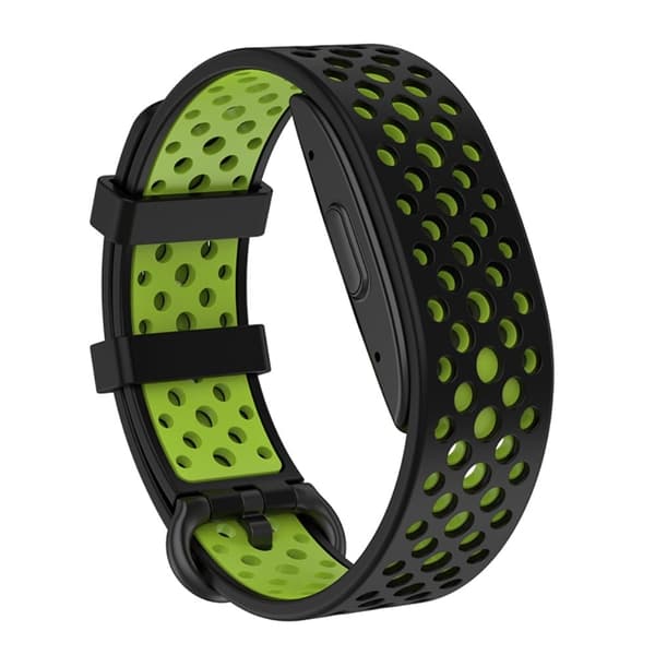 Amazon Halo Band kaksivärinen silikonikellon hihna - Musta / Lime Black