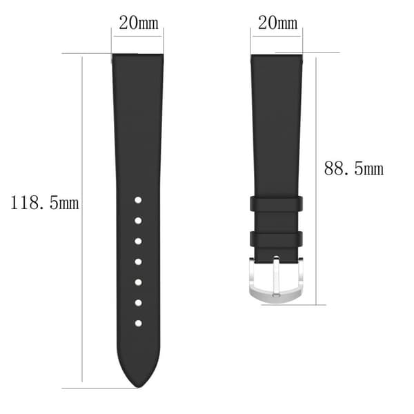 Samsung Galaxy Watch Active -kellon kestävä nahkaranneke - Musta Black
