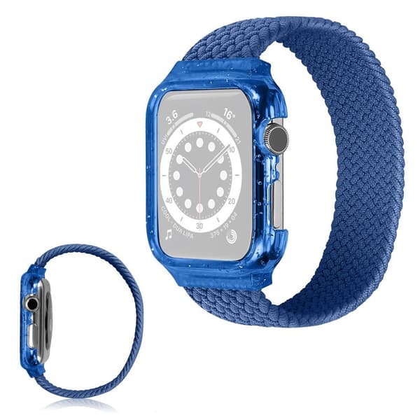 Apple Watch Series 6 / 5 40mm single wrap ribbon rem - blå / Størrelse: S Blue