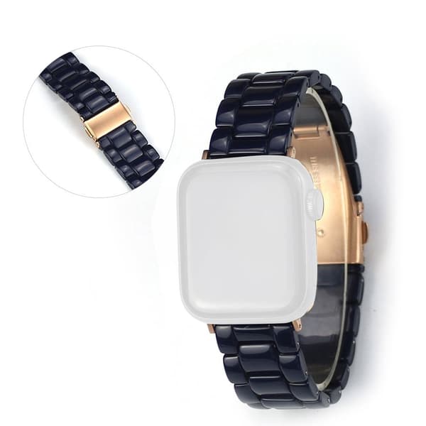 Apple Watch 40mm resin multi-color style urrem - Mørkeblå Blue