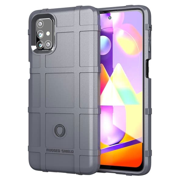 Rugged Shield Samsung Galaxy M31s skal - Silver/Grå Silvergrå
