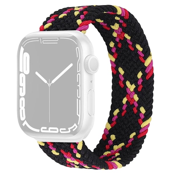 Apple Watch Series 8 (45mm) / Watch Ultra elastisk nylon-urrem - Sort / Gul / Rød Størrelse: Xl Red
