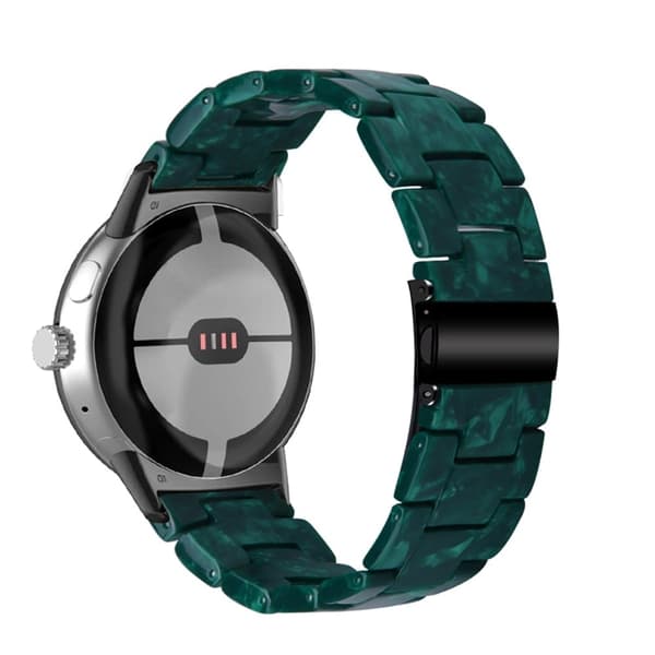 Google Pixel Watch-klokkerem i harpiksstil - Svartgrønn Green
