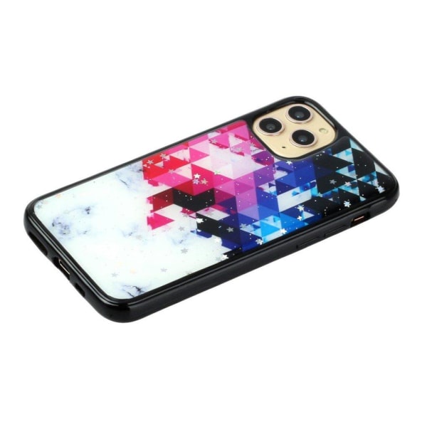 Marble design iPhone 11 Pro Max cover - Rødlige Blå Trekanter Og Multicolor