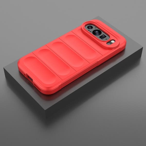 Blødt grebsformet Google Pixel 9 cover - Rød Red