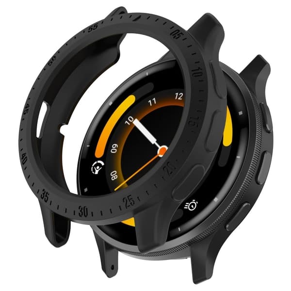 Garmin Venu 3 Flexible Case Cover Ridsefast Quick Release Watch Bumper Case med Dial Plate - Sort Black