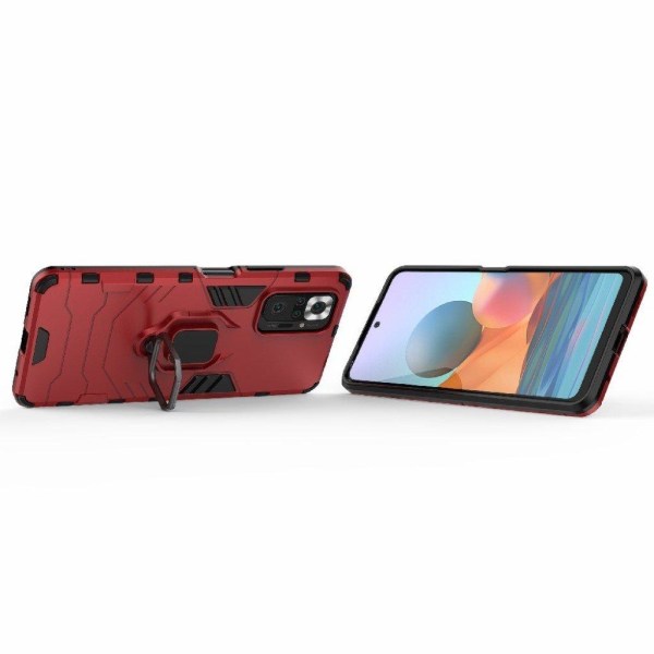 Ring Guard kotelo - Xiaomi Redmi Note 10 Pro - Punainen Red