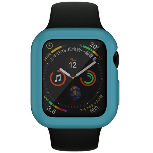 Apple Watch Series 6 / 5 44mm mjuk gloss hållbar ram - blå Blå