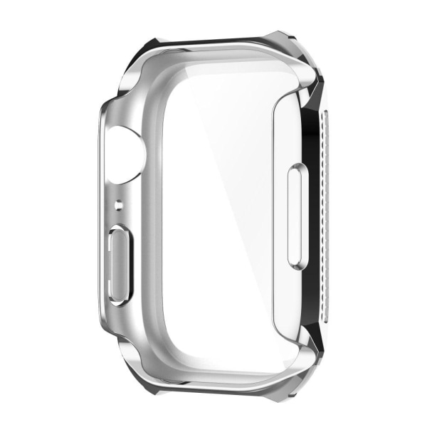 Apple Watch (45mm) strassikivikoristeinen suojus karkaistulla lasisuojalla - Hopea Silver grey