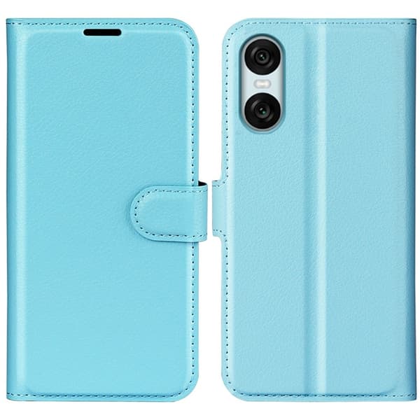 Klassisk Sony Xperia 10 VI flip etui - Blå Blue