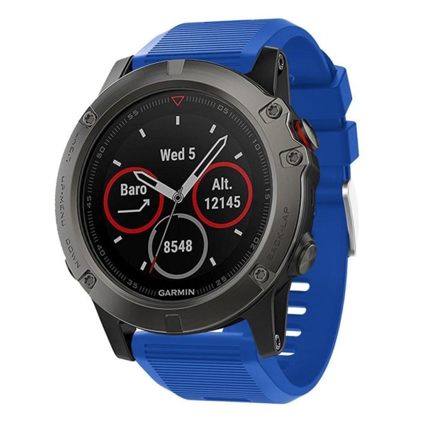 Garmin Fenix 5X Plus silikoninen ranneke - Vauvasininen Blue