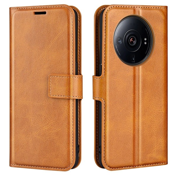 Læderetui med Pung til Xiaomi 12s Ultra - Gul Yellow