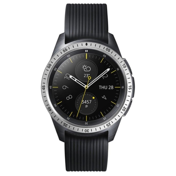 Samsung Galaxy Watch (42mm) rustfrit stål bezel - Sølv Silver grey