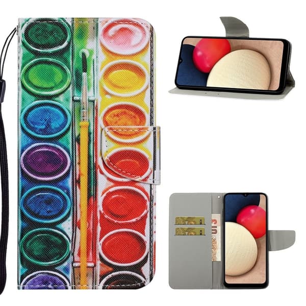Wonderland Samsung Galaxy A02s Flip etui - Pallet Multicolor